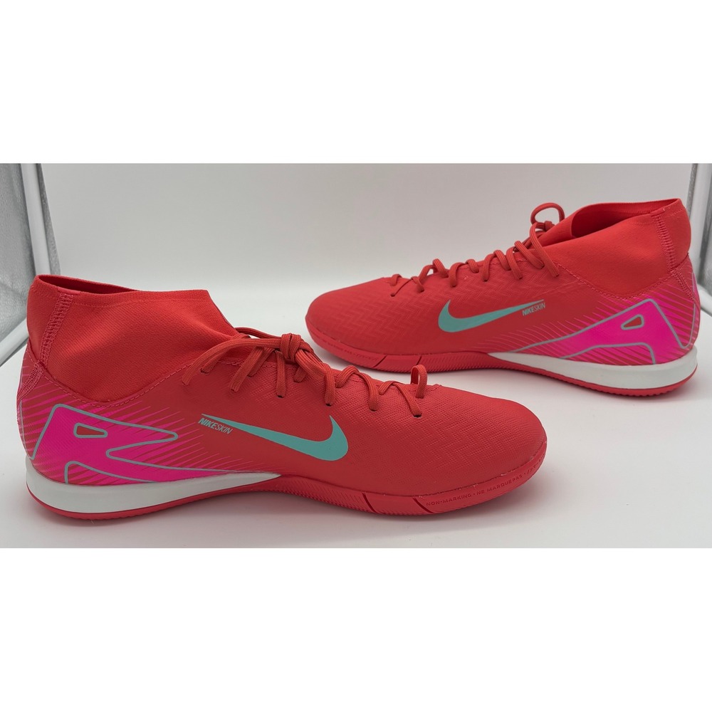 Nike Zoom Mercurial Superfly 10 Academy IC Indoor Soccer Shoes FQ8332-800 Red